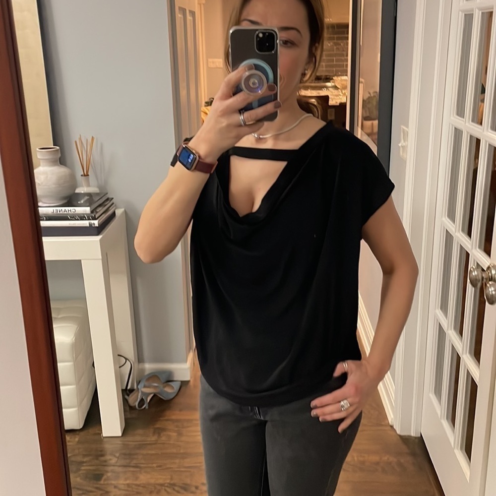 Joseph Black Draped Top